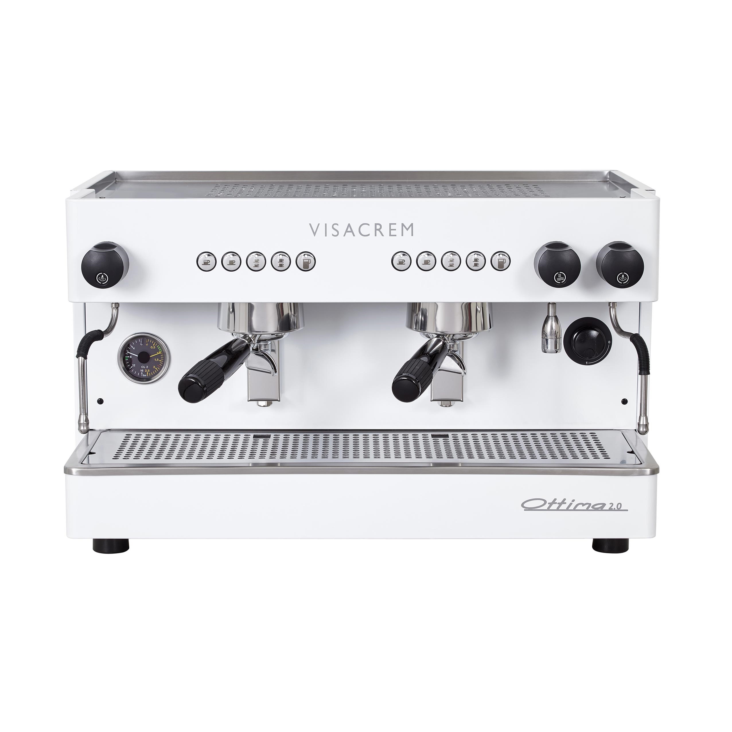 Купить Кофемашина Quality Espresso Visacrem Ottima 2.0 2G (ELEC TALL) автомат, высокая группа Белая 