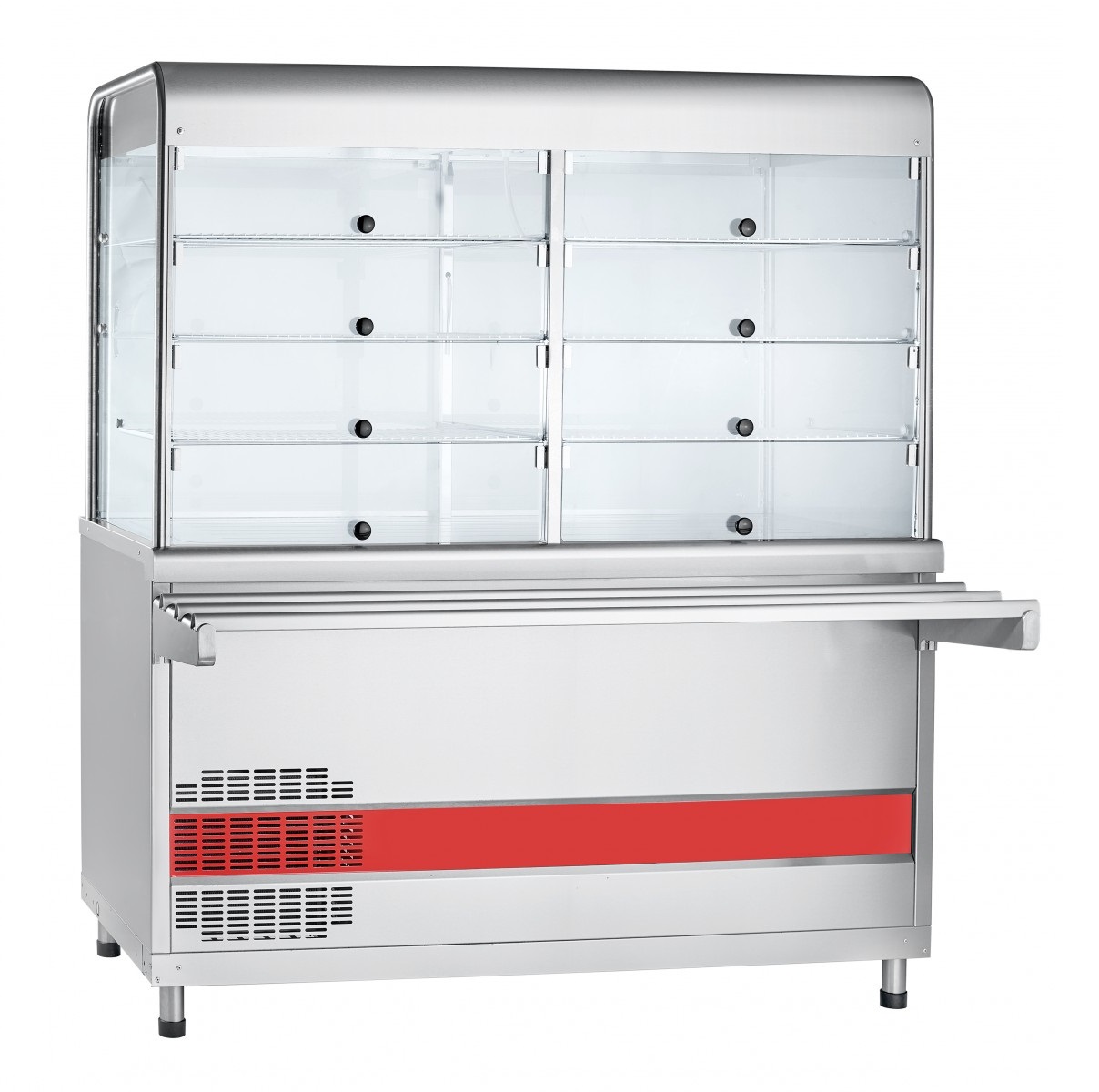 Купить Прилавок- витрина холодильный ABAT АСТА ПВВ(Н)-70КМ-С-01-НШ вся нерж. плоский стол (1500мм) 
