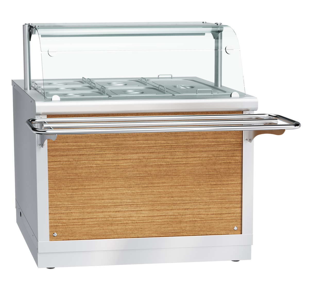 Электрический мармит кухонный 2-х блюд ЭМК-70Х, 1120 мм, паровой, +30…+80 С, с гастроемкостями, 1 ст
